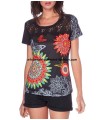 T-shirt top lace summer floral ethnic 101 idées 440Y