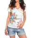 wholesale clothing T-shirt top summer floral ethnic 101 idées 466Y