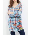 floral print blouse tunic boho chic 101 idées 4403Y