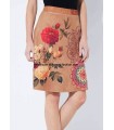 skirt suede print floral ethnic 101 idées 369Z