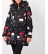 revenda kispo casaco de algodão com flores bordadas capuz pelo.marca 101